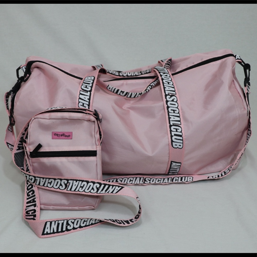 ASSC “Get Weird” Pink Duffel Bag and Purse Set